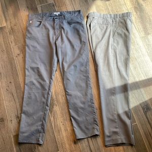 Two Pairs of Peter Millar size 36/32 Men's grey pants